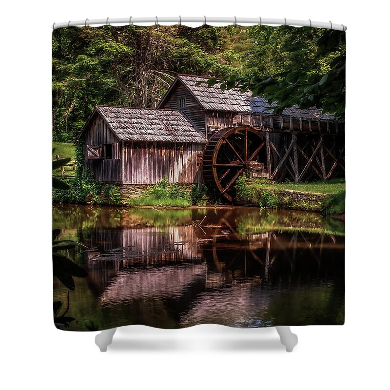 Grist Mill Shower Curtain featuring the photograph Summer at Mabry Mill by Tricia Louque