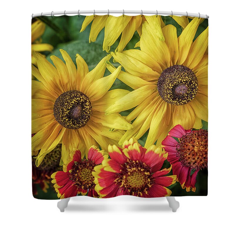 Floral Shower Curtain featuring the photograph Summer Blooms by Steve Kelley