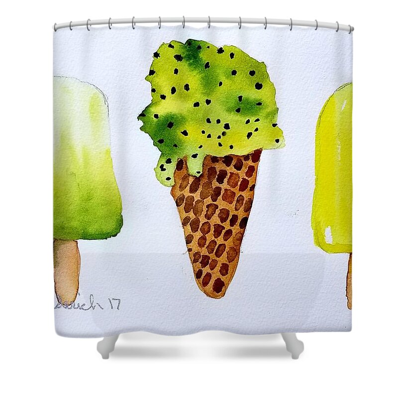 Summertime Shower Curtain featuring the painting Summertime by Ann Frederick