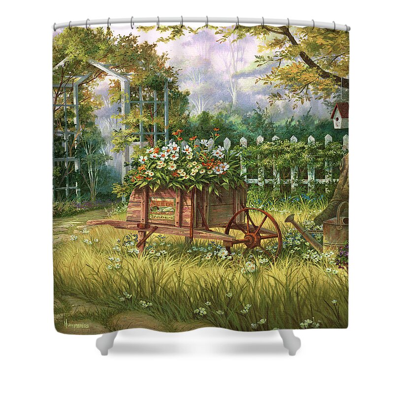 Michael Humphries Shower Curtain featuring the painting Sun Drenched by Michael Humphries