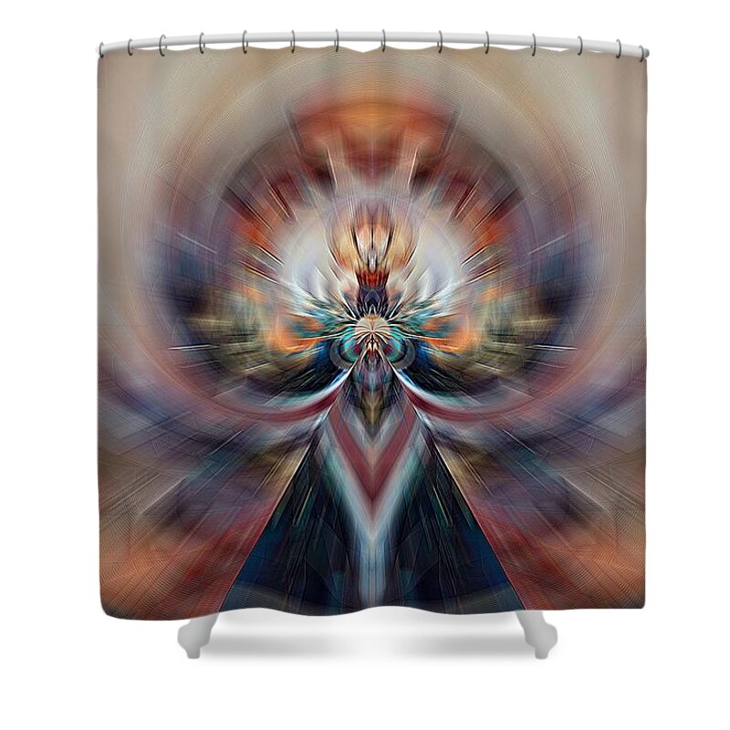 Goddess Shower Curtain featuring the digital art Sun Goddess by David Manlove
