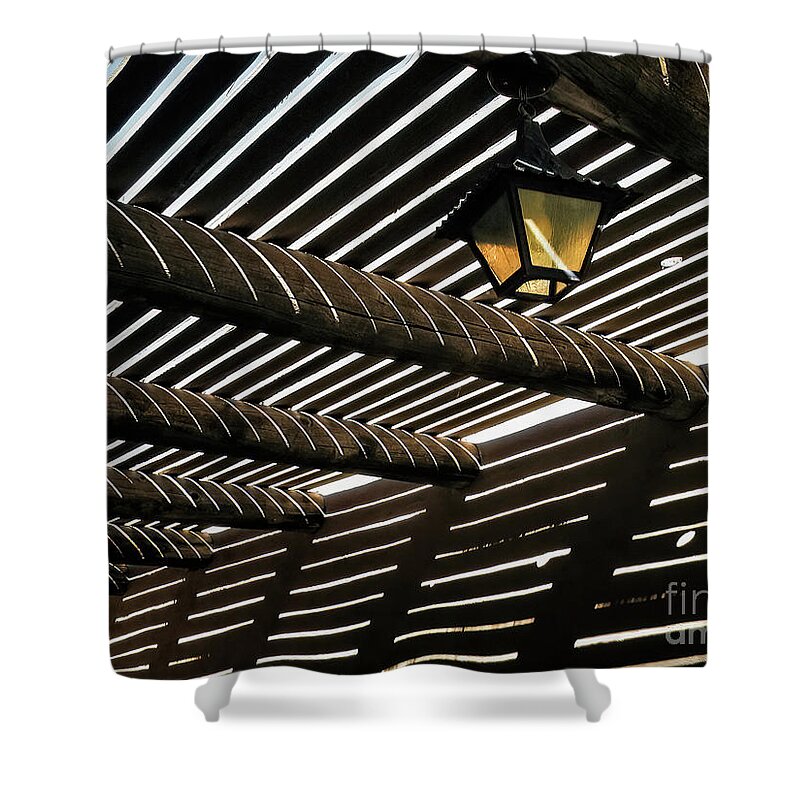 Architecture Shower Curtain featuring the photograph Sun Patterns by Al Andersen