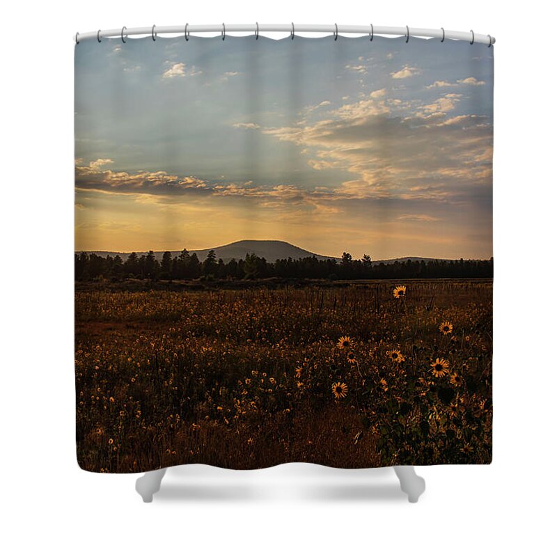 Sunset Shower Curtain featuring the photograph Incandescence by Laura Putman