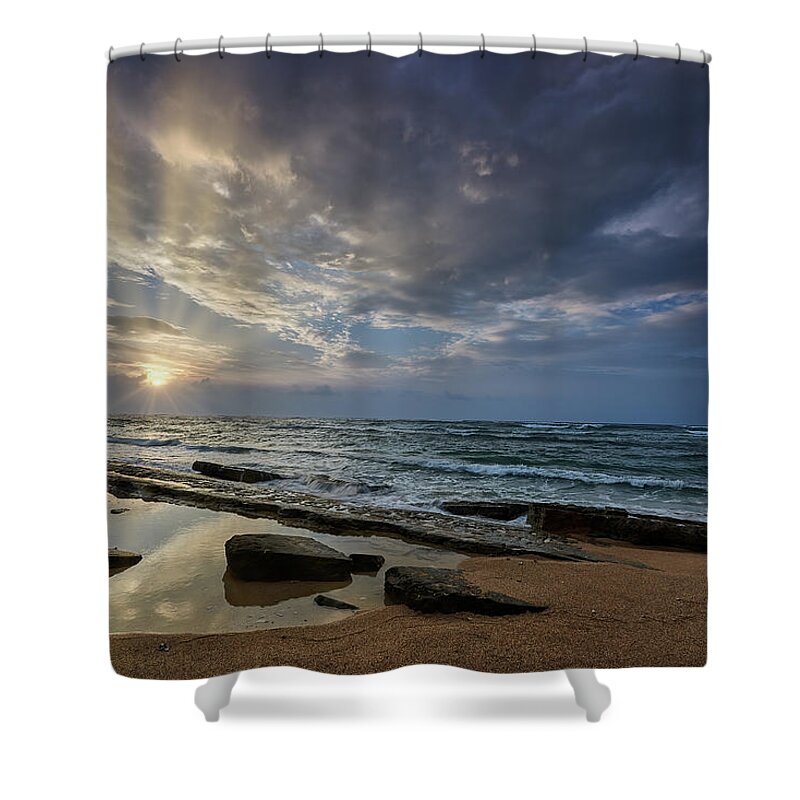 Nature Shower Curtain featuring the photograph Sunrays on Kauai by Jon Glaser