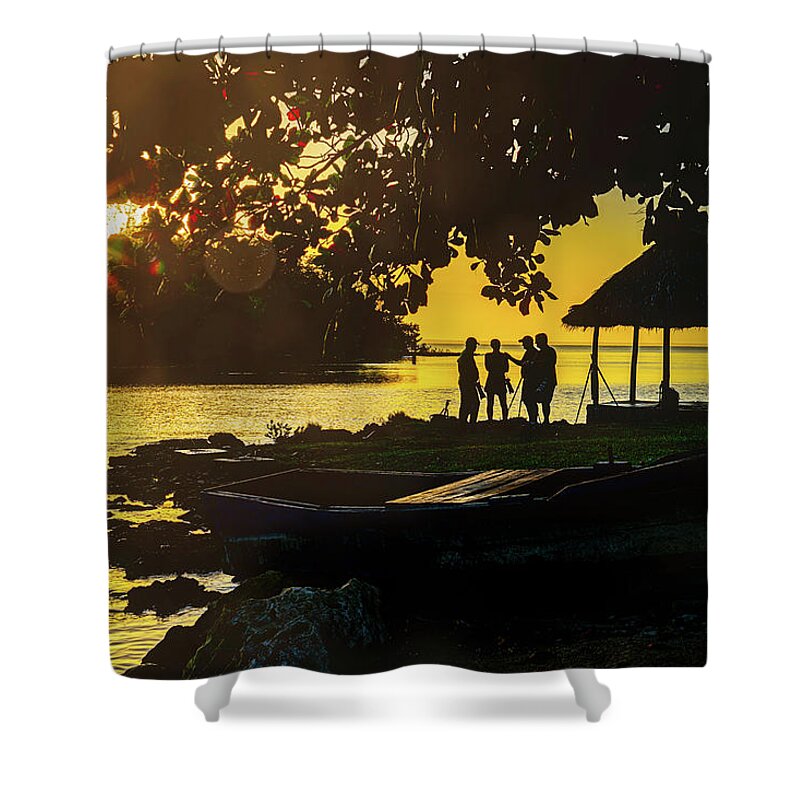 Sunrise Shower Curtain featuring the photograph Sunrise At The Bay Of Pigs by Chris Lord