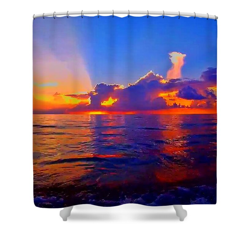 Sunrise Shower Curtain featuring the photograph Sunrise Beach 15 by Rip Read