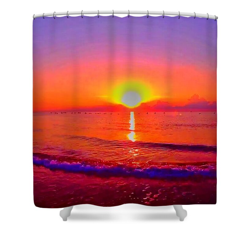Sunrise Shower Curtain featuring the photograph Sunrise Beach 29 by Rip Read