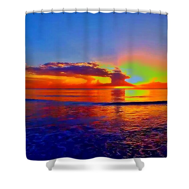Sunrise Shower Curtain featuring the photograph Sunrise Beach 666 by Rip Read