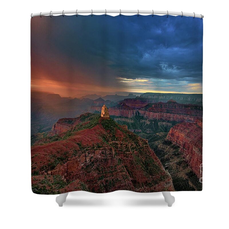 Dave Welling Shower Curtain featuring the photograph Sunrise North Rim Grand Canyon Arizona by Dave Welling