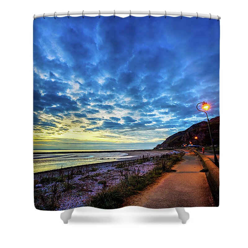 Llandudno Shower Curtain featuring the photograph Sunset at West Shore, Llandudno by Ian Good