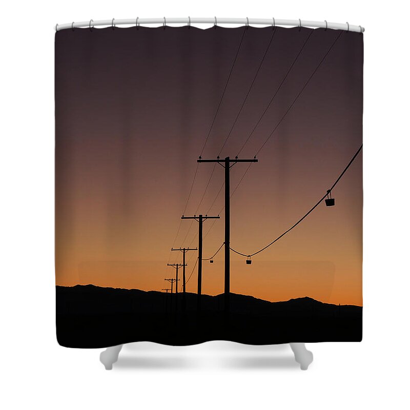 Richard Reeve Shower Curtain featuring the photograph Sunset Calls by Richard Reeve