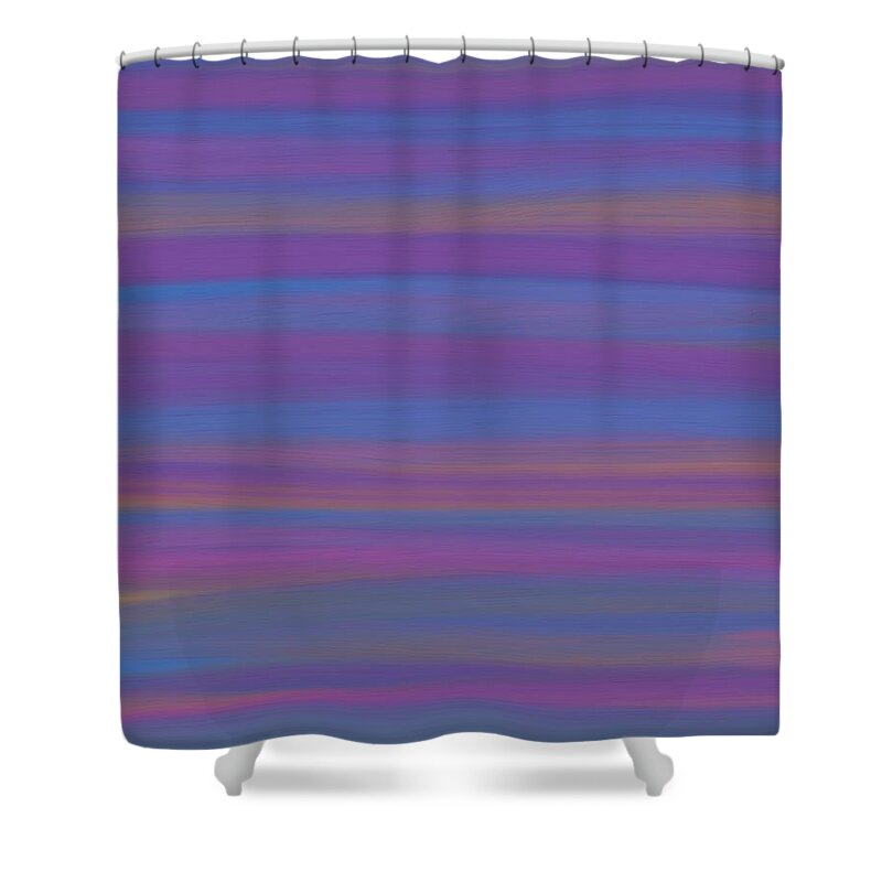 Sunset Shower Curtain featuring the digital art Sunset Colors by Angie Tirado