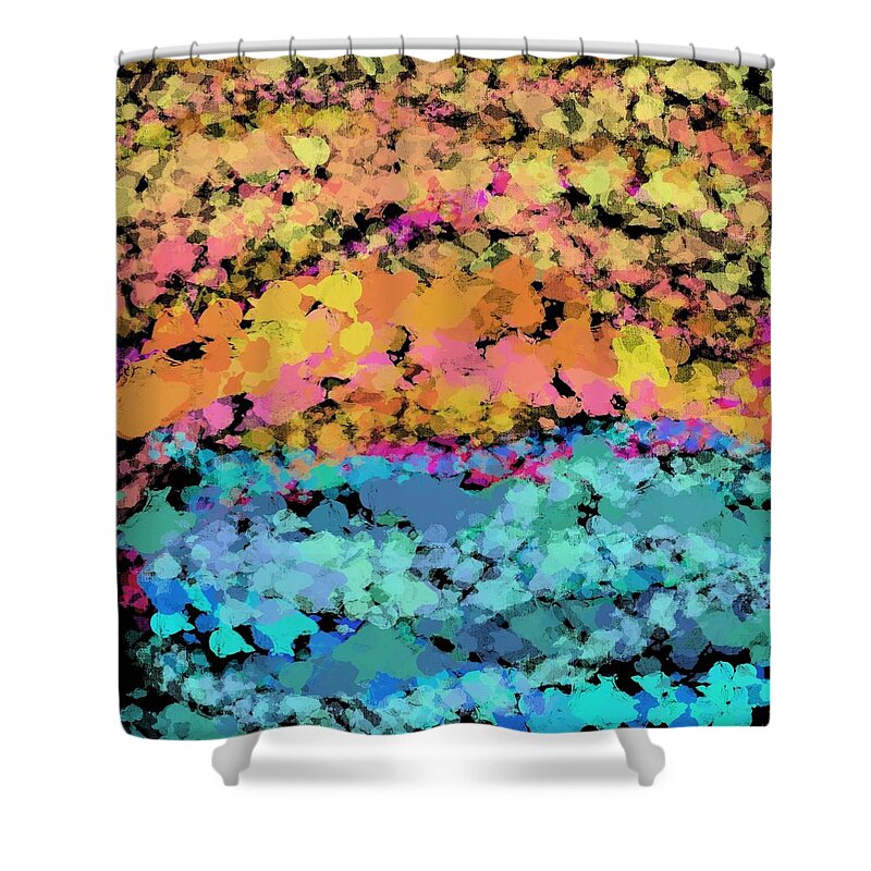 Colorful Shower Curtain featuring the photograph Sunset Dots by Lisa White