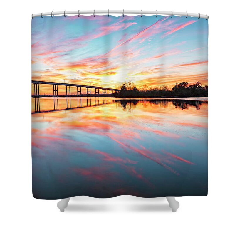 Sunset Glass Shower Curtain featuring the photograph Sunset Glass by Russell Pugh