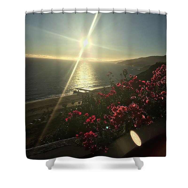 Photography Shower Curtain featuring the photograph Sunset In Malibu by Lisa White