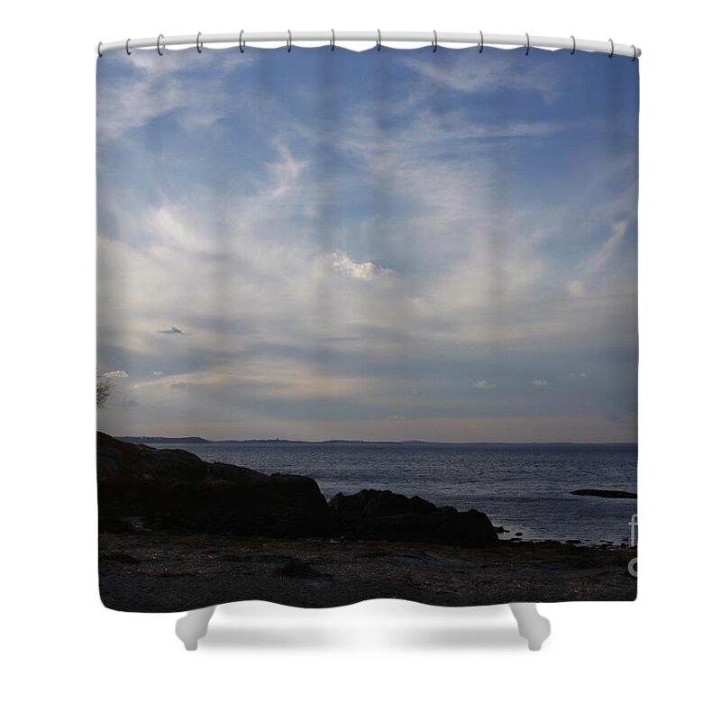 Coastal View Shower Curtain featuring the photograph Sunset in Rockport, MA by Marcia Lee Jones