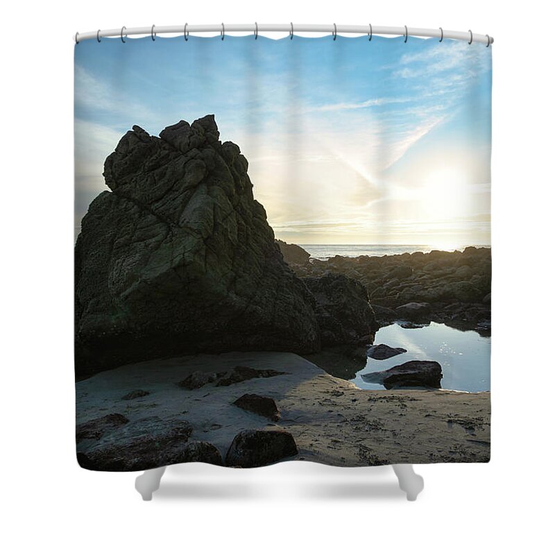 Beach Shower Curtain featuring the photograph Sunset is Approaching by Matthew DeGrushe