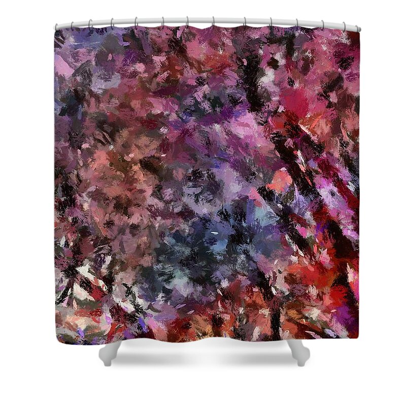 Sunset Shower Curtain featuring the mixed media Sunset on the Shortest Day by Christopher Reed