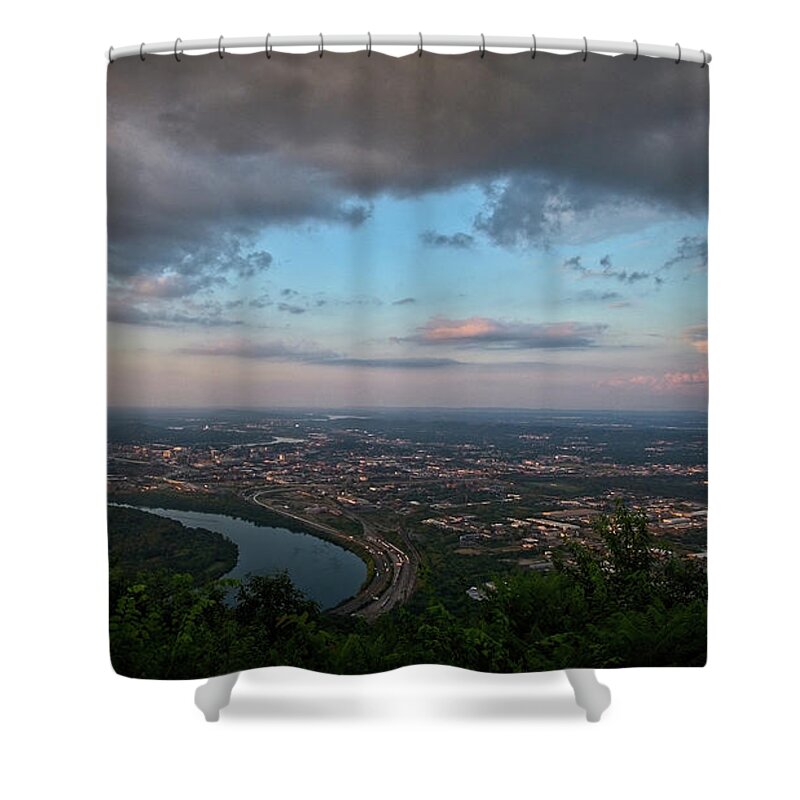 Chattanooga Shower Curtain featuring the photograph Sunset Over Chattanooga by George Taylor