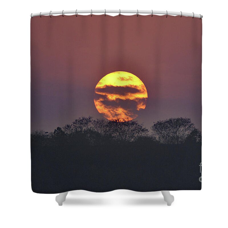 Sunset Shower Curtain featuring the photograph Sunset Over the Mountains by Amazing Action Photo Video