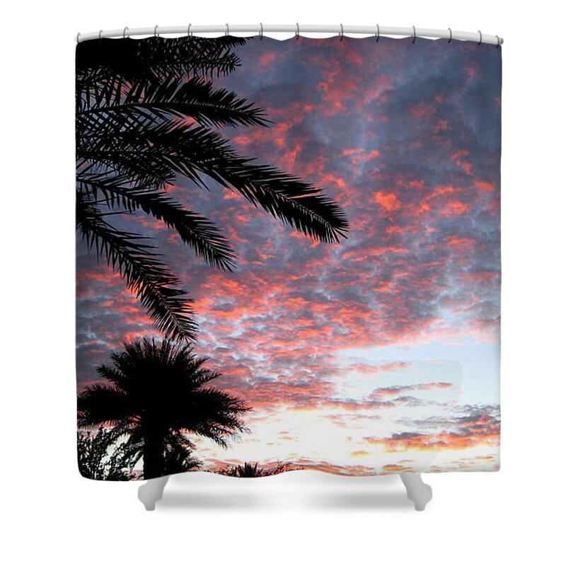 Sunset Shower Curtain featuring the photograph Sunset Sky by Jindra Noewi