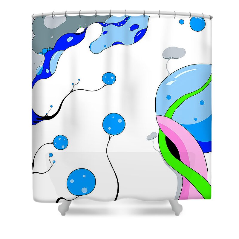 Bubbles Shower Curtain featuring the digital art Super Fizz by Craig Tilley