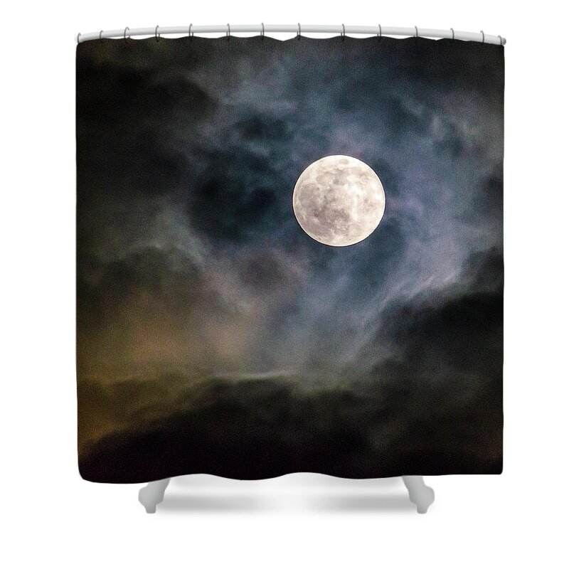 April 2020 Shower Curtain featuring the photograph Super Moon April 2020 by Frank Mari