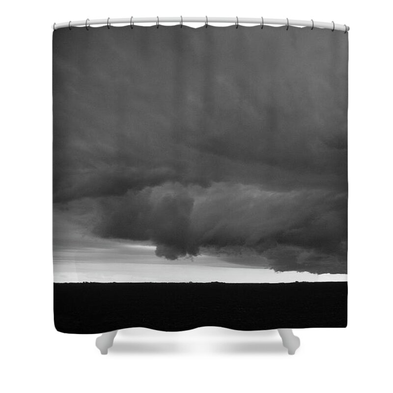 Nebraskasc Shower Curtain featuring the photograph Supercell Encounter before Nightfall 022 by Dale Kaminski