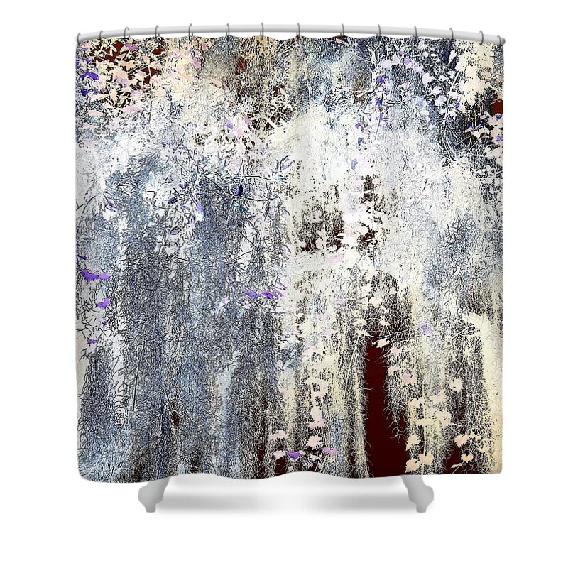 Abstract Shower Curtain featuring the digital art Supernatural by John Hintz