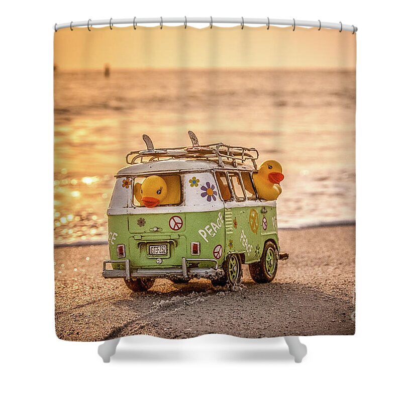 Clearwater Shower Curtain featuring the photograph Surf's Up by John Hartung   ArtThatSmiles com