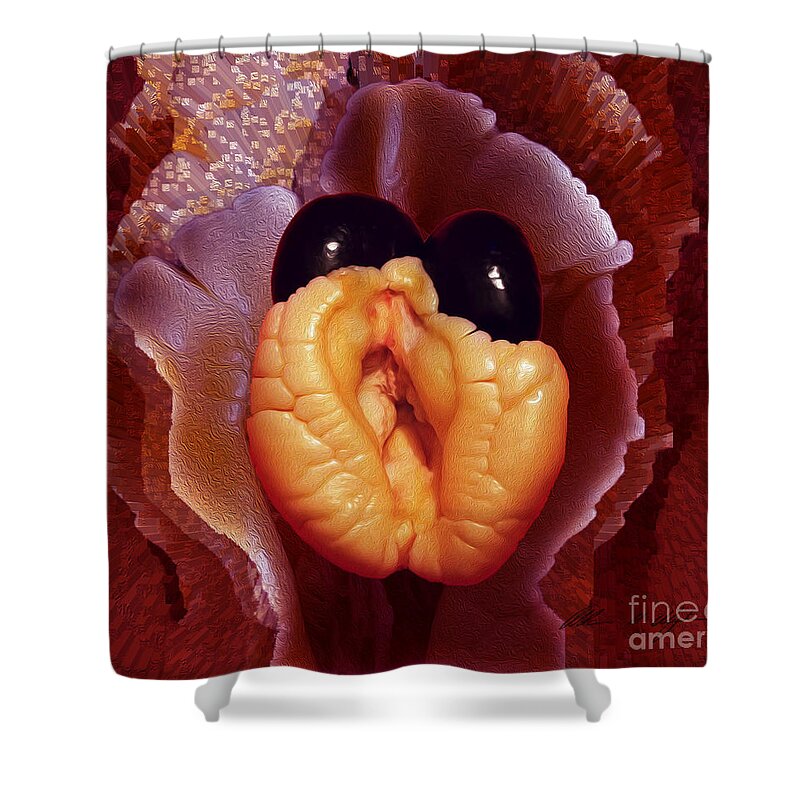 Surreal Bloom Shower Curtain featuring the digital art Surreal Bloom 3 by Aldane Wynter