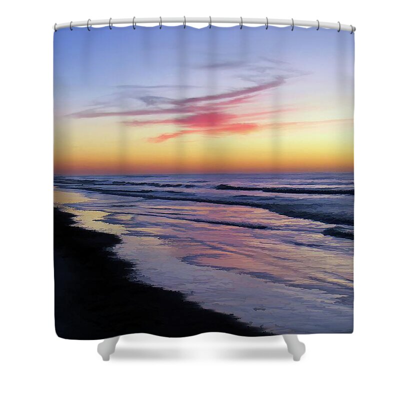 Sky Shower Curtain featuring the photograph Surreal Sky at Ocean by Roberta Byram