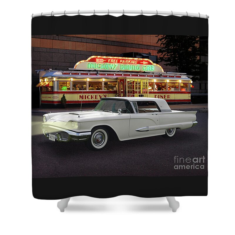 Sweet 59 Shower Curtain featuring the photograph Sweet 59 At Mickey's Diner by Ron Long