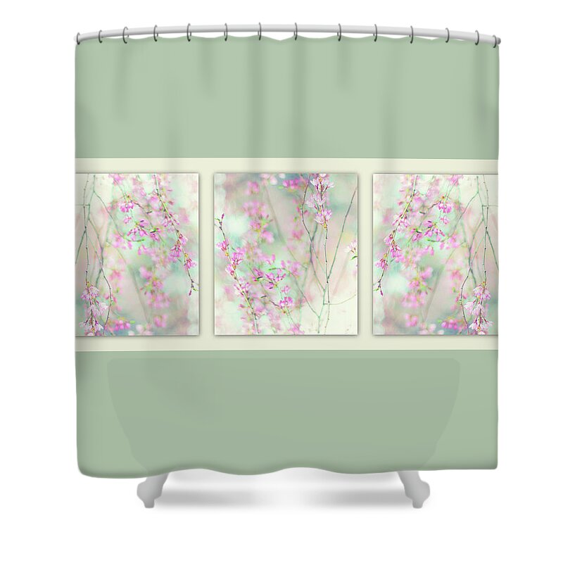 Triptych Shower Curtain featuring the photograph Sweet Cherry Triptych by Jessica Jenney