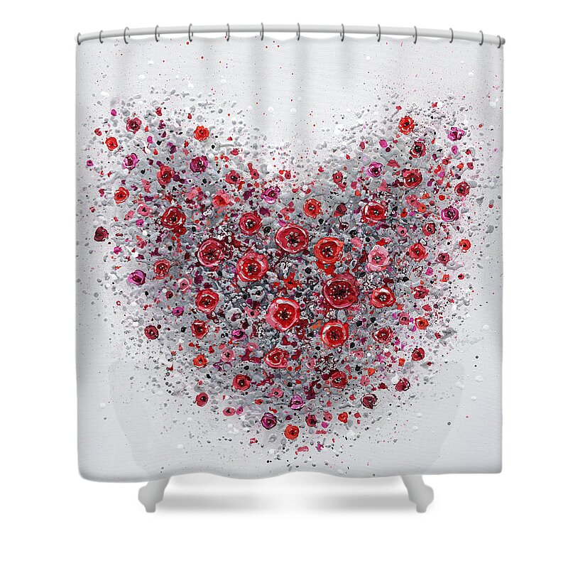 Heart Shower Curtain featuring the painting Sweet Hearted by Amanda Dagg
