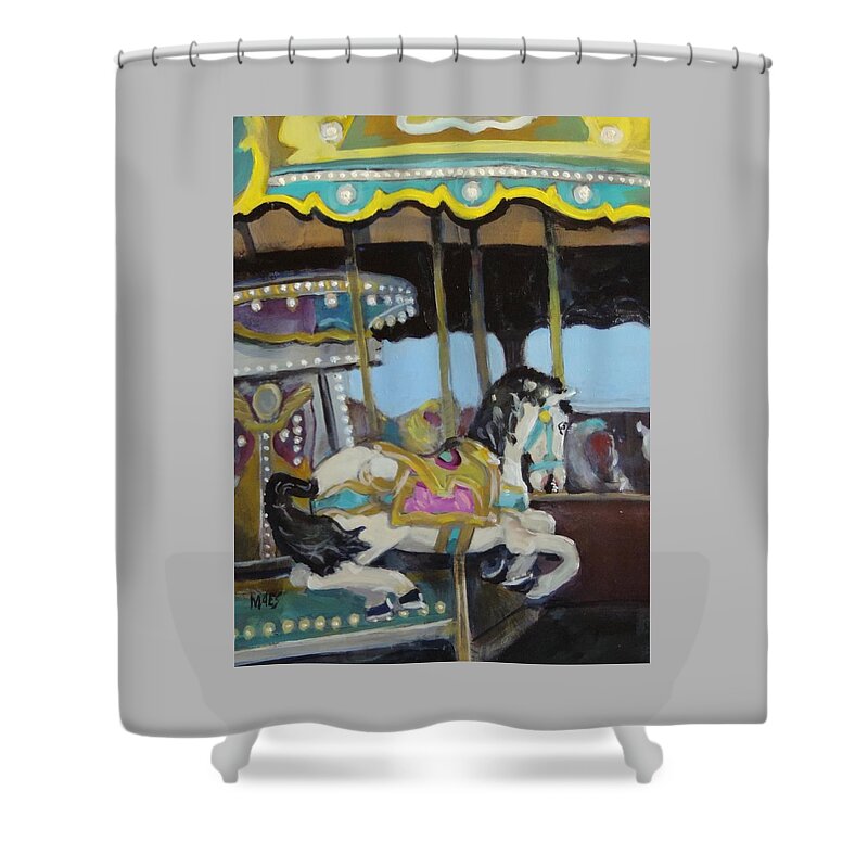 Waltmaes Shower Curtain featuring the painting Sweet Ride by Walt Maes