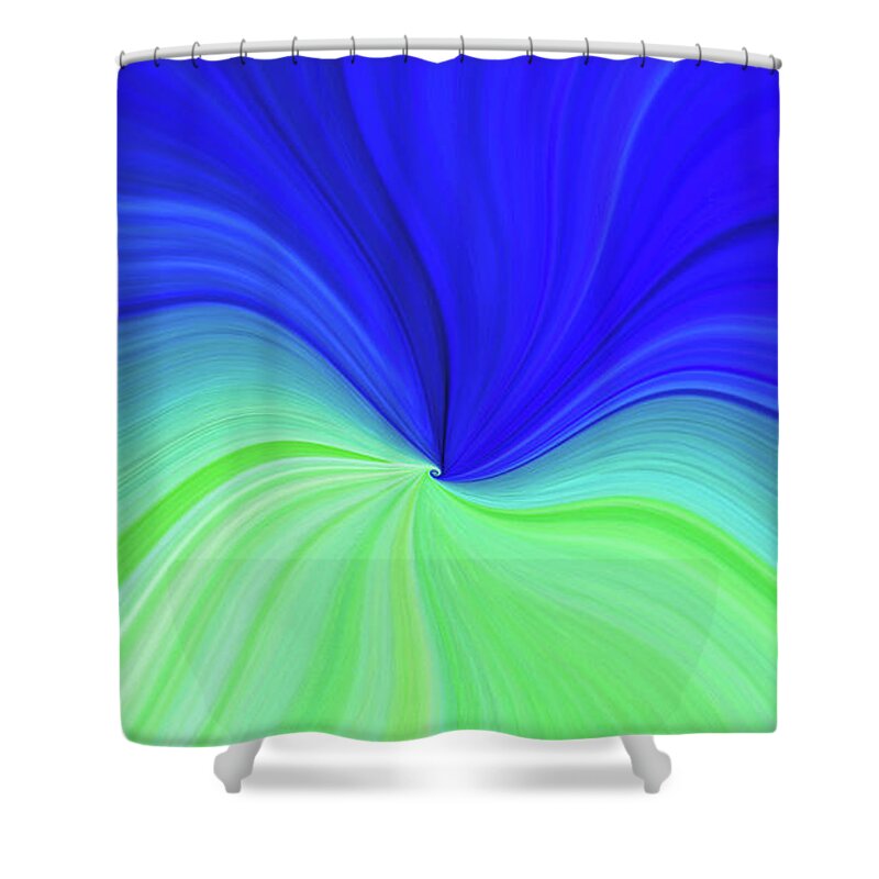 Swirl Shower Curtain featuring the mixed media Swirl 1 by Toni Somes