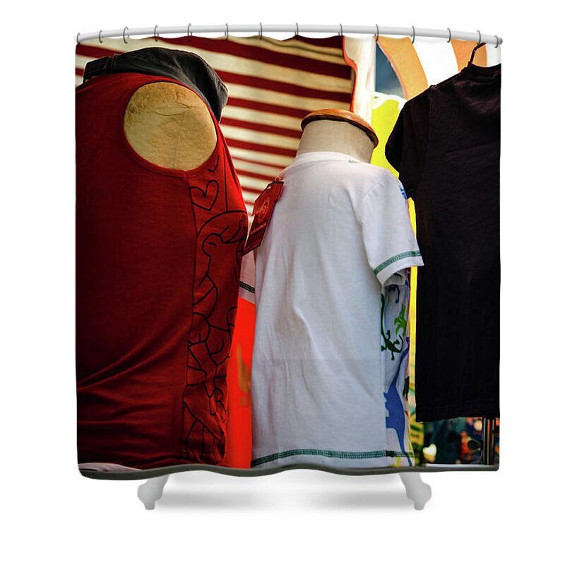 T-shirts Shower Curtain featuring the photograph T-shirts by Gavin Lewis