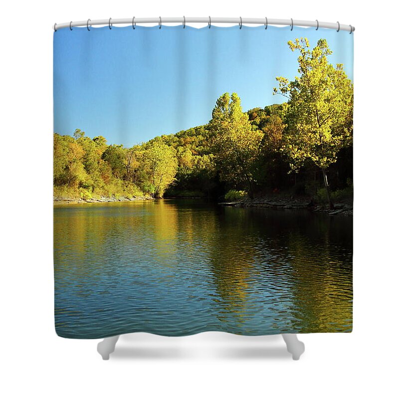 Table Rock Lake Shower Curtain featuring the photograph Table Rock Lake by Lens Art Photography By Larry Trager