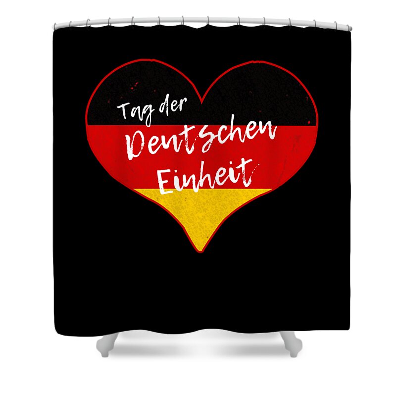 Funny Shower Curtain featuring the digital art Tag der Deutschen Einheit by Flippin Sweet Gear