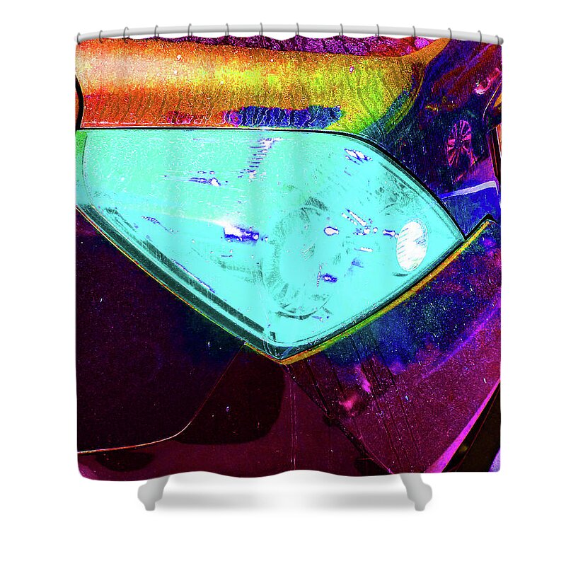 Car Shower Curtain featuring the photograph Tail Light by Andrew Lawrence