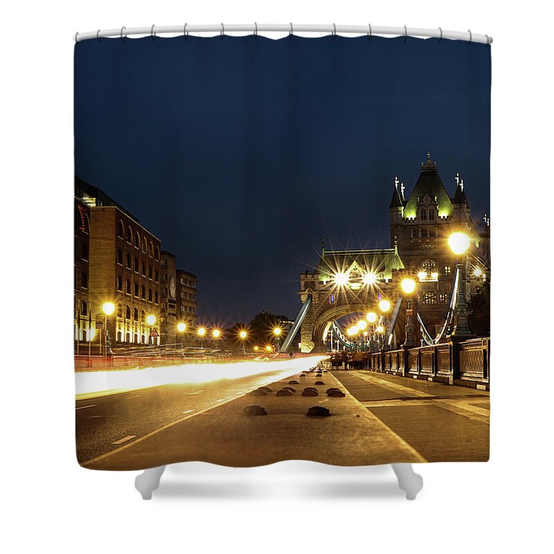 Sky Shower Curtain featuring the photograph Tower bridge by Vaclav Sonnek