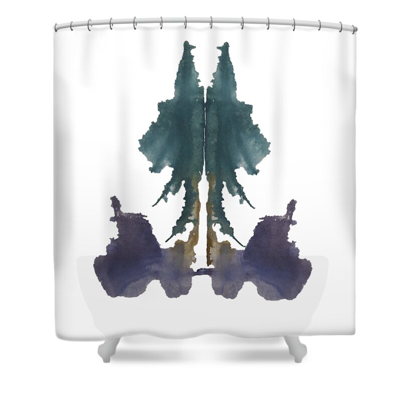 Abstract Shower Curtain featuring the painting Tall Trees by Stephenie Zagorski