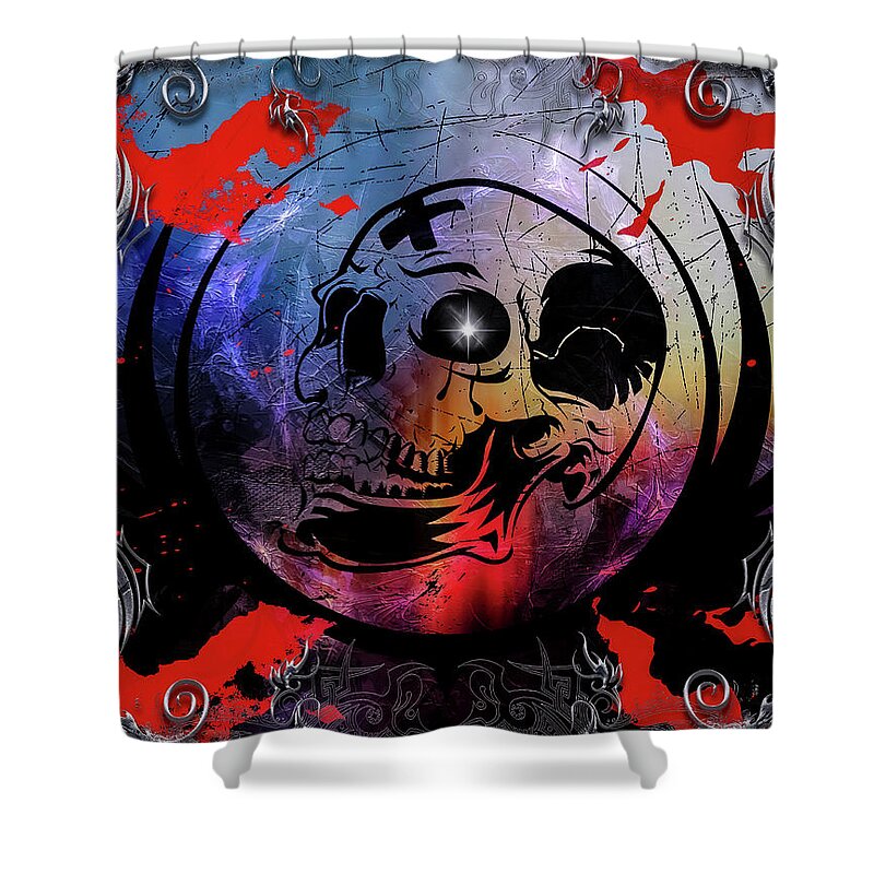 Tears Shower Curtain featuring the digital art Tears Of A Clown by Michael Damiani