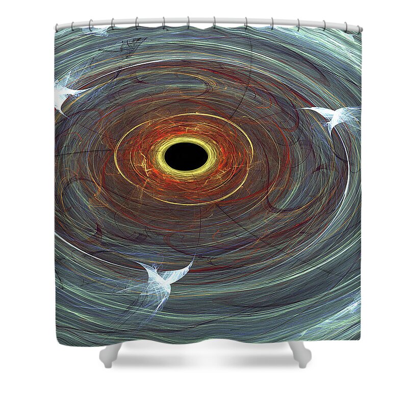 Fractals Shower Curtain featuring the digital art Teasing the Event Horizon by Ronda Broatch