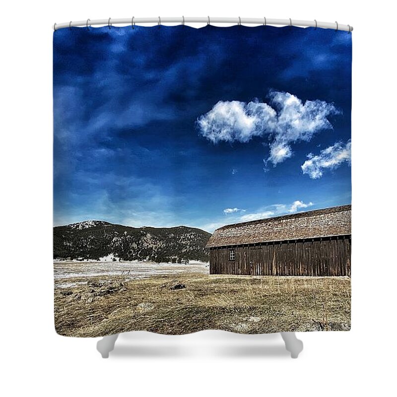 Dan Miller Shower Curtain featuring the photograph Ted Johnson Barn by Dan Miller