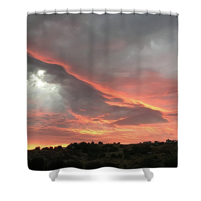 Spectacular Sunset Shower Curtain featuring the photograph Temecula Sunset by Roxy Rich