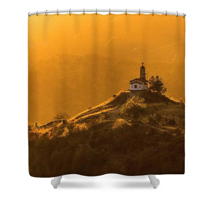 Bulgaria Shower Curtain featuring the photograph Temple In a Holy Mountain by Evgeni Dinev