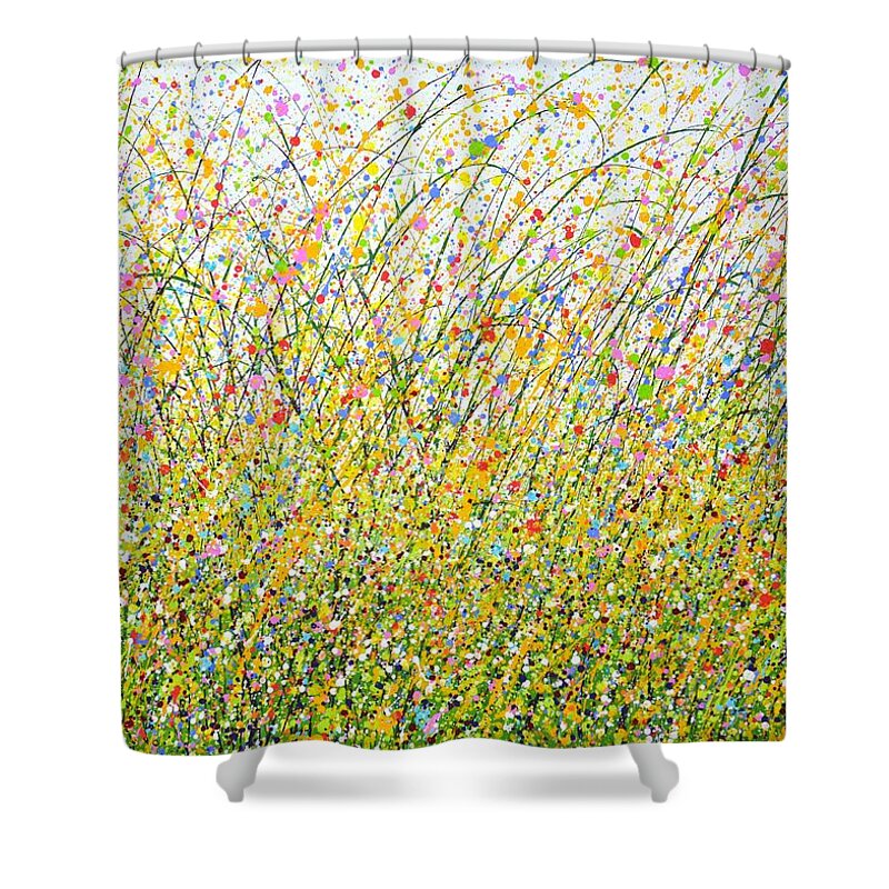 Nature Shower Curtain featuring the painting Tender May 2. by Iryna Kastsova