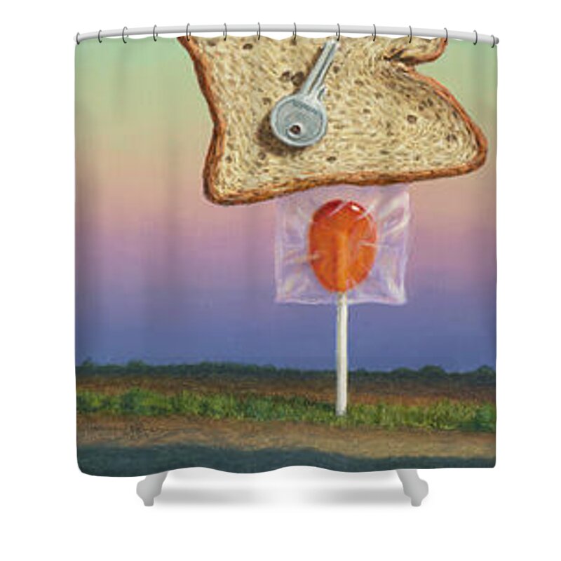 Still-life Shower Curtain featuring the painting Tenuous Still-Life 1 by James W Johnson